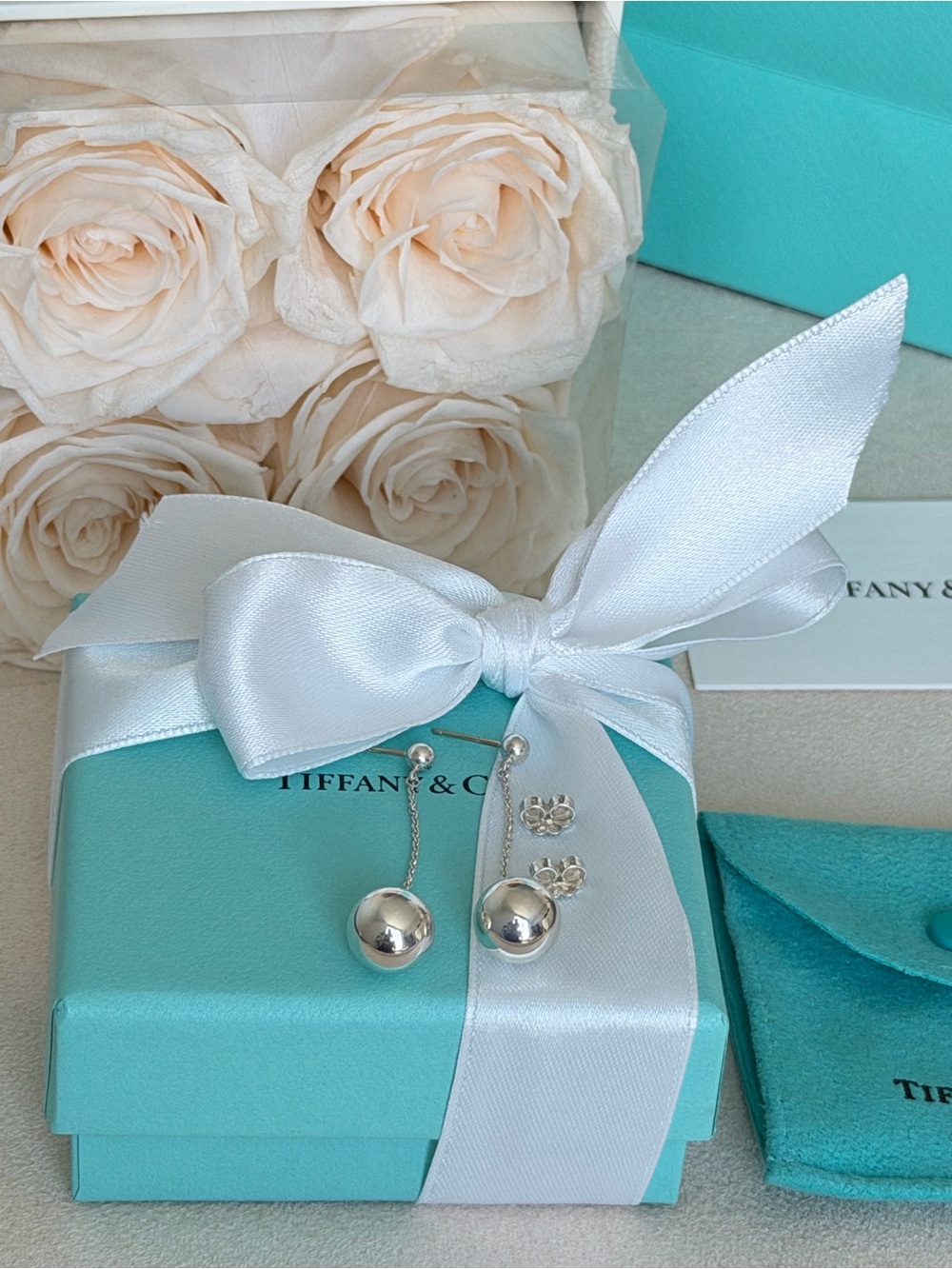 Tiffany & Co. HardWear Ball Drop Earrings Sterling Silver 925 NEW $700 - Picture 9 of 13